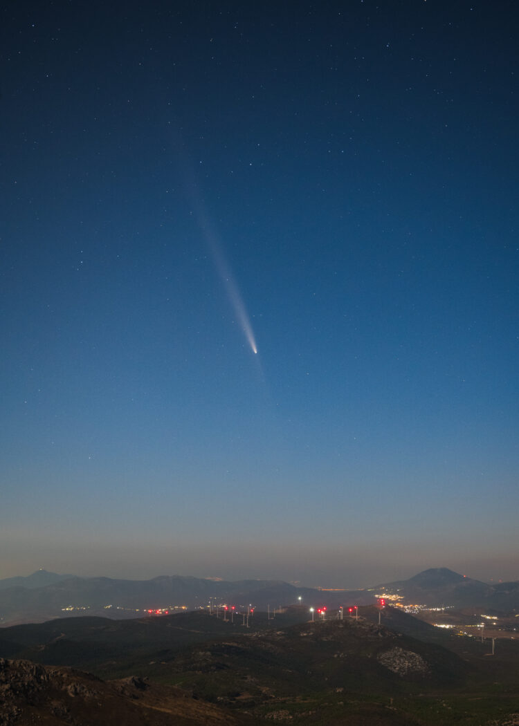 Comet T-A During Astronomical Twilight