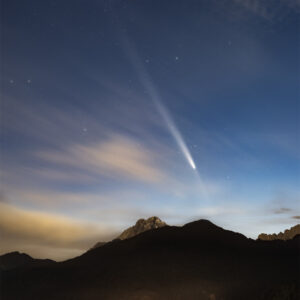 Comet Tsuchishan-ATLAS Above Antelao