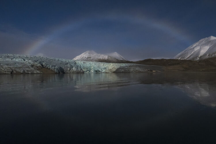 Moonbow on the Arctic