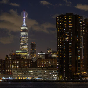 Crescent Moon from Hunter's Point