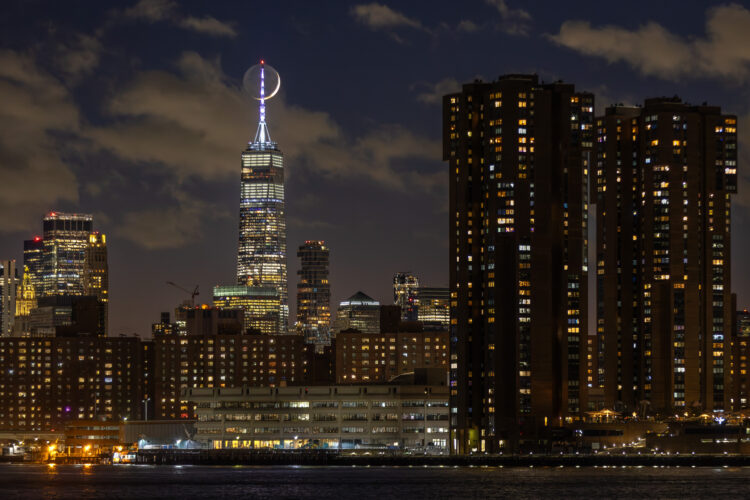 Crescent Moon from Hunter’s Point