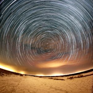 Star Trails in Desert