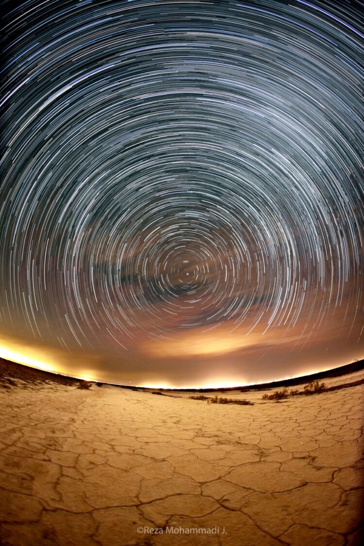 Star Trails in Desert