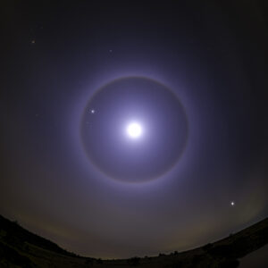 Lunar Halo and the Planetary Parade