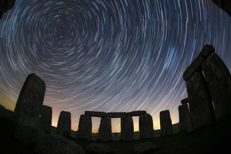 Star Trails Above Stonehenge