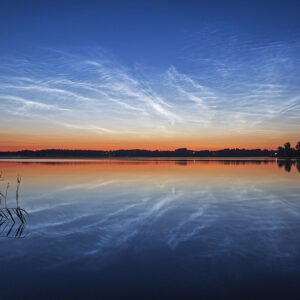 Reflections of Noctilucent Clouds