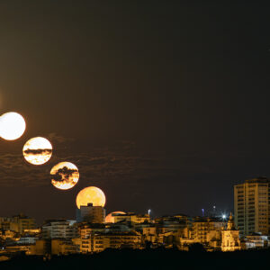 Blue Flash of Setting Moon