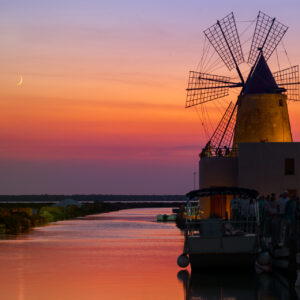 Moon Over the Salt Ponds of Marsala