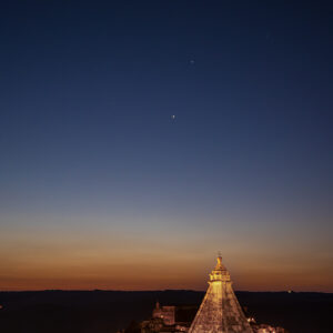 Moon and Planets Above Ragusa Ibla