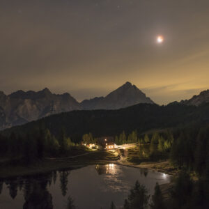 Lunar Eclipse Above Croda da Lago