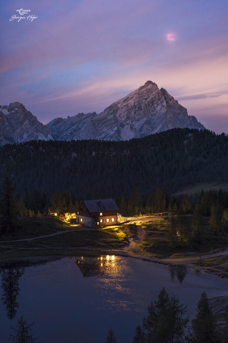 Lunar Eclipse from Dolomites
