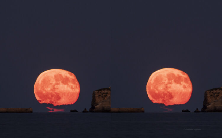 Inferior Mirage of Moon