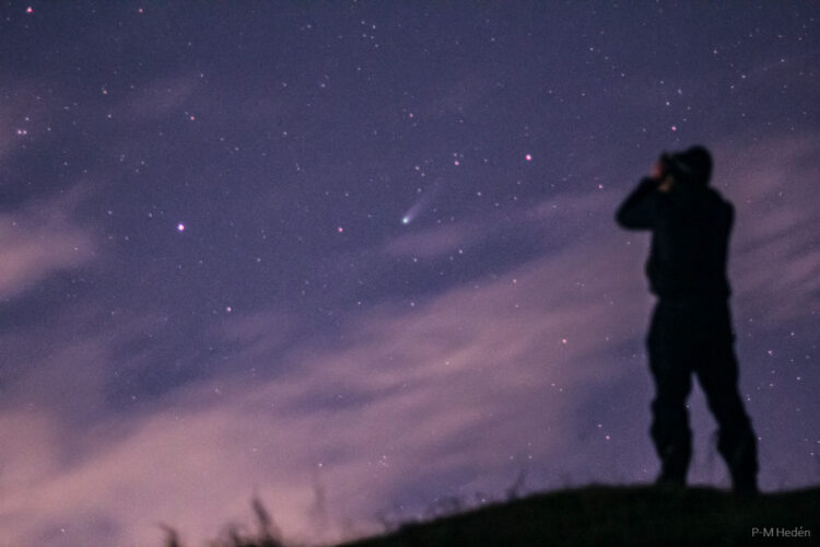 Comet Lemmon Through Binoculars