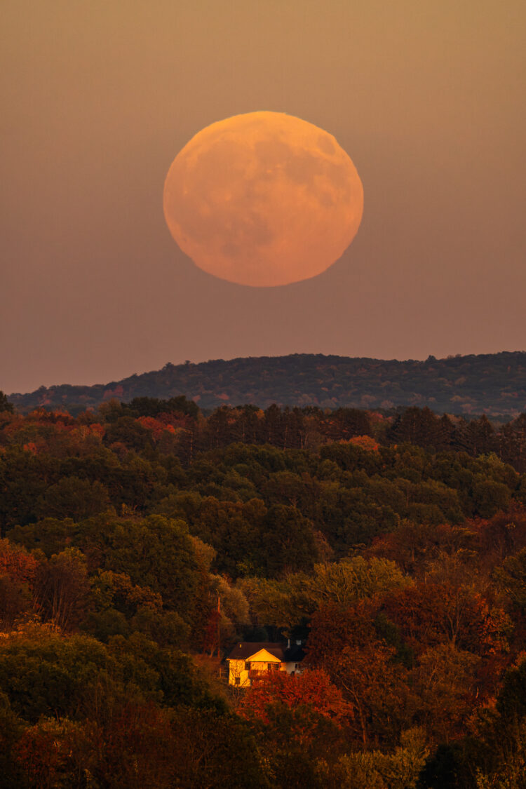 Harvest Moonrise at Shawangunk