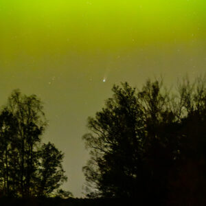 Comet Lemmon and Aurora