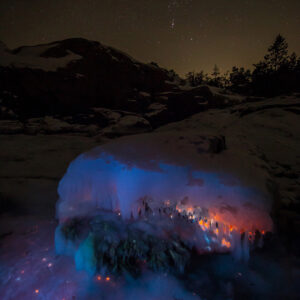 Colors Under the Ice and Starry Sky