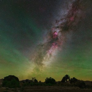 Colorful Airglow over Desert Skies